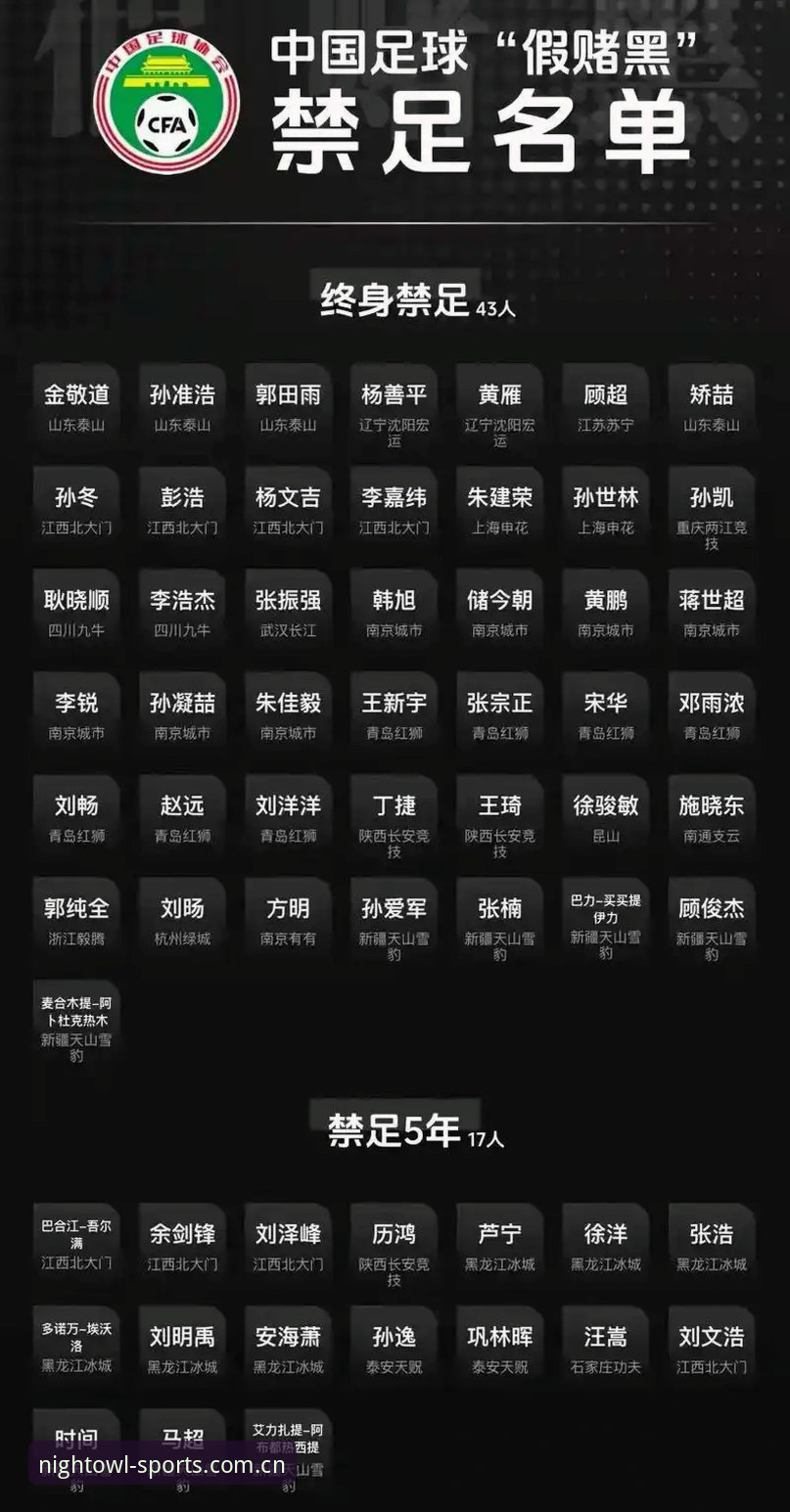 体育赛事在线观看 足协第三批禁足名单公布,65人被罚——猫头鹰体育老用户如何看这次中国足球的大清洗?